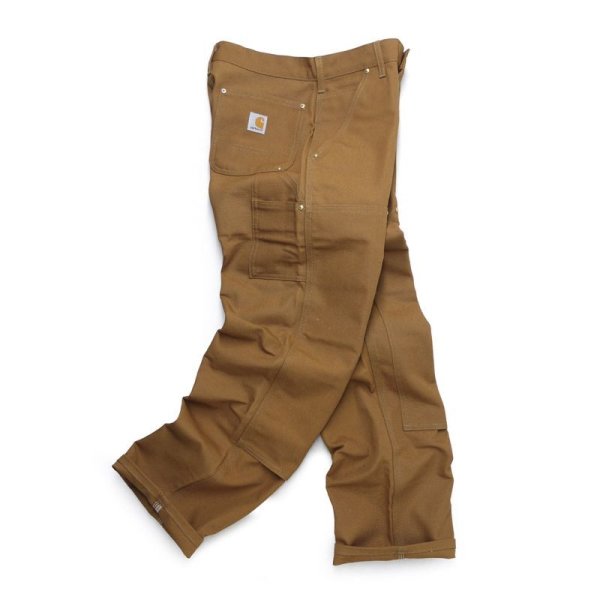 画像2: Carhartt B01-BRN カーハート ダブルニー ダックワークパンツ ペインターパンツ アメリカ製 USA製 Made in USA デッドストック［新品（IRR）］