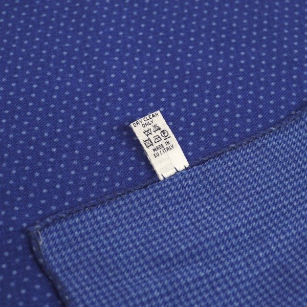 画像3: Peter Millar ピーターミラー ウール ポケットチーフ ポケットスクエア インディゴ ドット柄 イタリア製 【$65】 [新品]