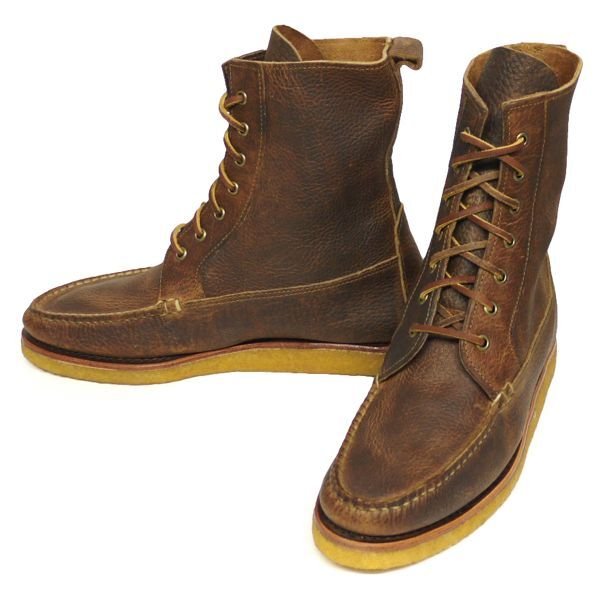 画像1: Polo Ralph Lauren Vandan Boots ポロラルフローレン ハンティングブーツ グレインレザー レースアップ 編上げブーツ  USA製【$550】[新品]