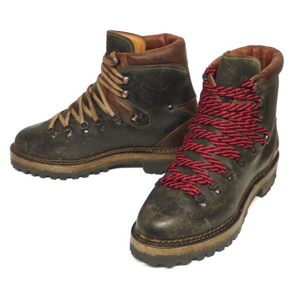 画像1: Ralph Lauren Falcon Wood Mountain Boots ラルフローレン マウンテンブーツ 革靴 イタリア製【$1,500】[新品]