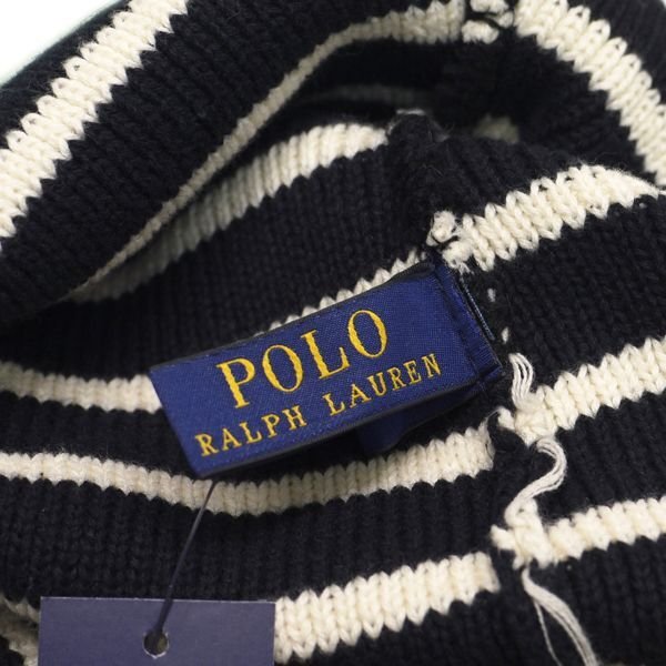 画像4: Polo Ralph Lauren ポロラルフローレン ボーダー コットンニットキャップ ニット帽 ビーニー 帽子 [新品]