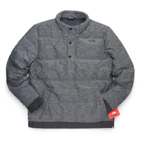 画像1: The North Face Eros Pullover Down Jacket 550 ザノースフェイス プルオーバー ダウンジャケット USモデル グレー [新品]