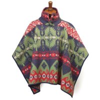 Lauren Ralph Lauren ローレン ラルフローレン ウールブランケットポンチョ ネイティブ柄【$325】 [新品]